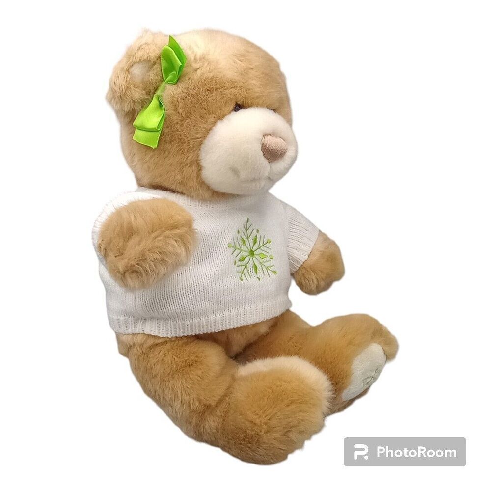 Brooks Brothers Blonde Teddy Bear Christmas Winter Holiday 15” Classic Soft